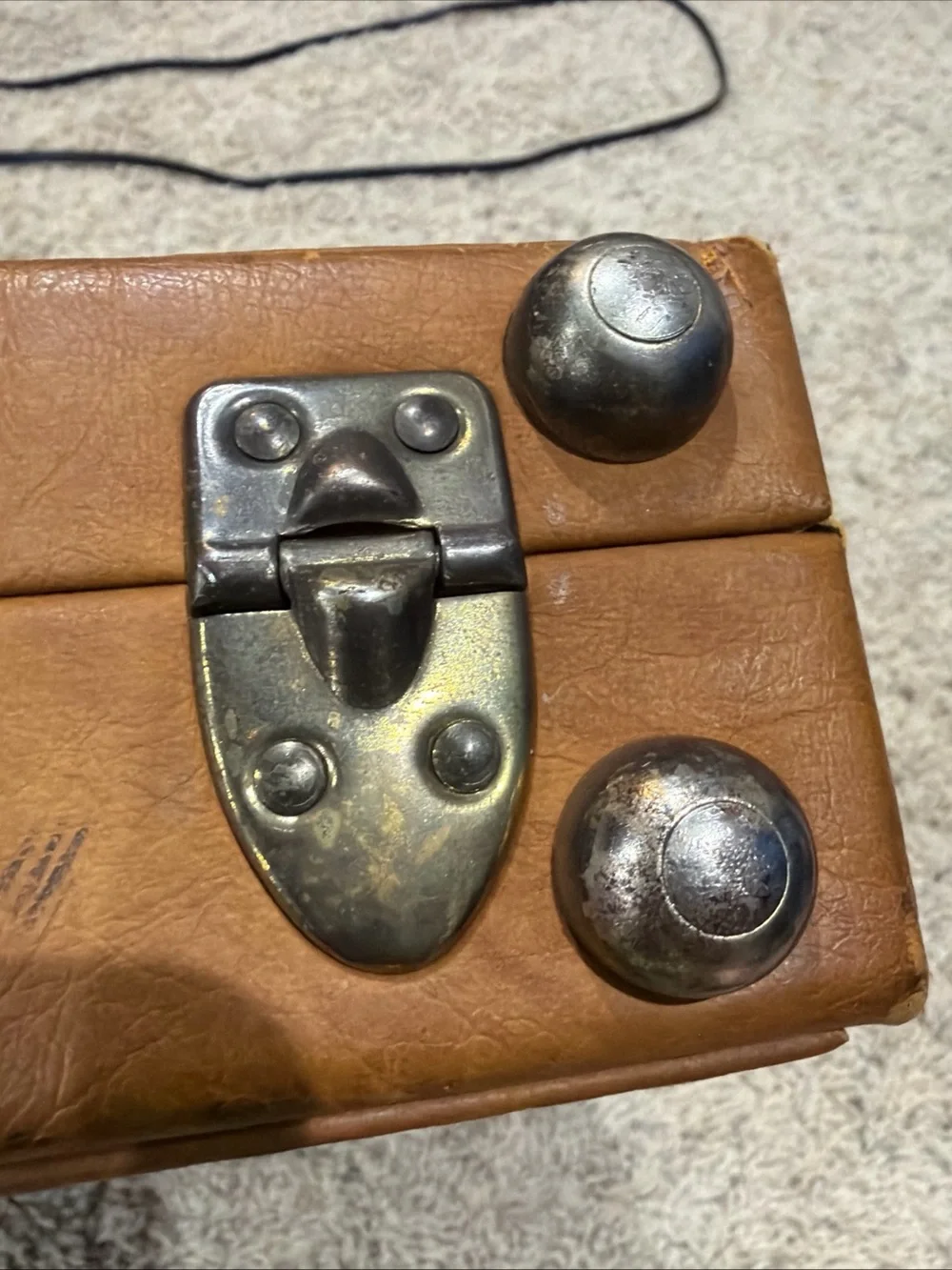 U.S. Luggage Leather ? Locking Vintage Brief Case Business Professional Attaché